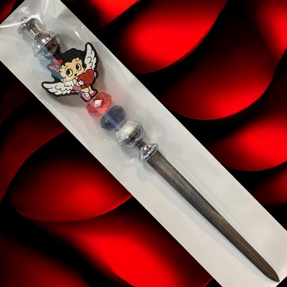 Betty Boop Winged Decorative Silver and Red Letter Opener - Picture 1 of 4